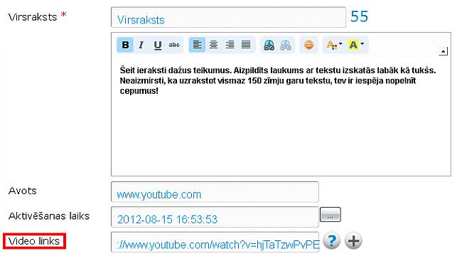 VIDEO LINKS Ja rakstam... Autors: EV1TA Kā ielikt rakstu?