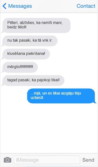Autors: matilde 22 SMS, kas izraisa nevēlamas galvassāpes! Varbūt vienkārši neraksti man?