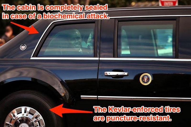 Automobīļa kabīne ir pilnīgi... Autors: Geimeris Ar kādu auto pārvietojas Baraks Obama?