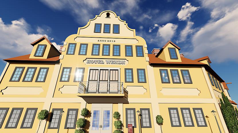 Autors: djart2007 Lielā Katrīnas iela, Cēsis, 3D rekonstrukcija