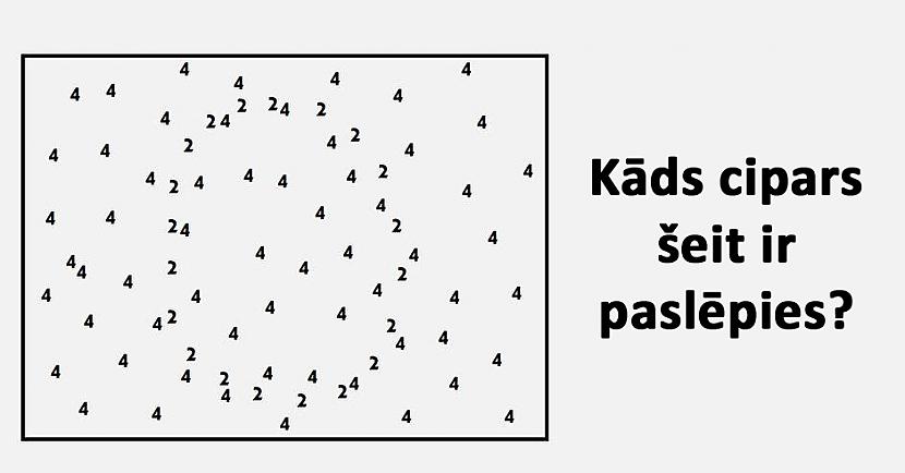 Tests: Vai spēj atrast visus paslēptos ciparus šajos attēlos?