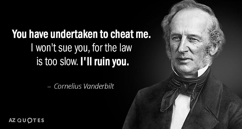 Vanderbiltamnbsppiederēja... Autors: Neitrālists Vīri, kuri uzbūvēja Ameriku! Kornelius Vanderbilts