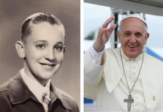 Pāvests Francisks Autors: ĶerCiet Ek, skaistā jaunība! 20 slavenu politiķu portreti jaunībā un brieduma gados
