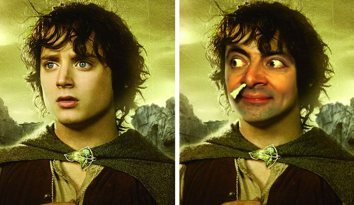 Gredzenu pavēlnieks Autors: matilde Interesanti: Kā izskatītos filmas, ja to galveno varoņu lomās būtu Misters Bīns?