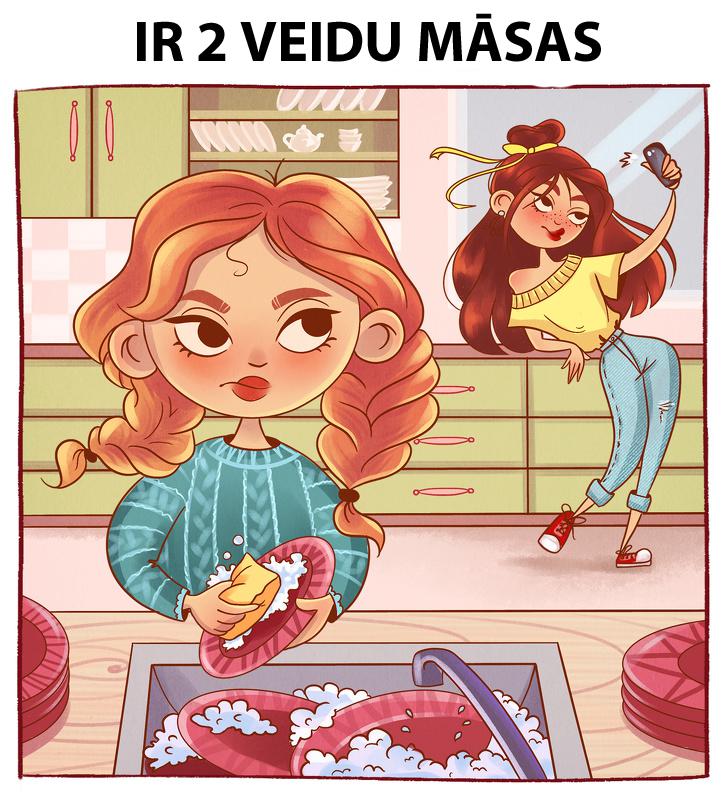 Autors: matilde 13 komiksi par māsu dzīvi «kādreiz» un «tagad». Vai atpazīstat tajos sevi?