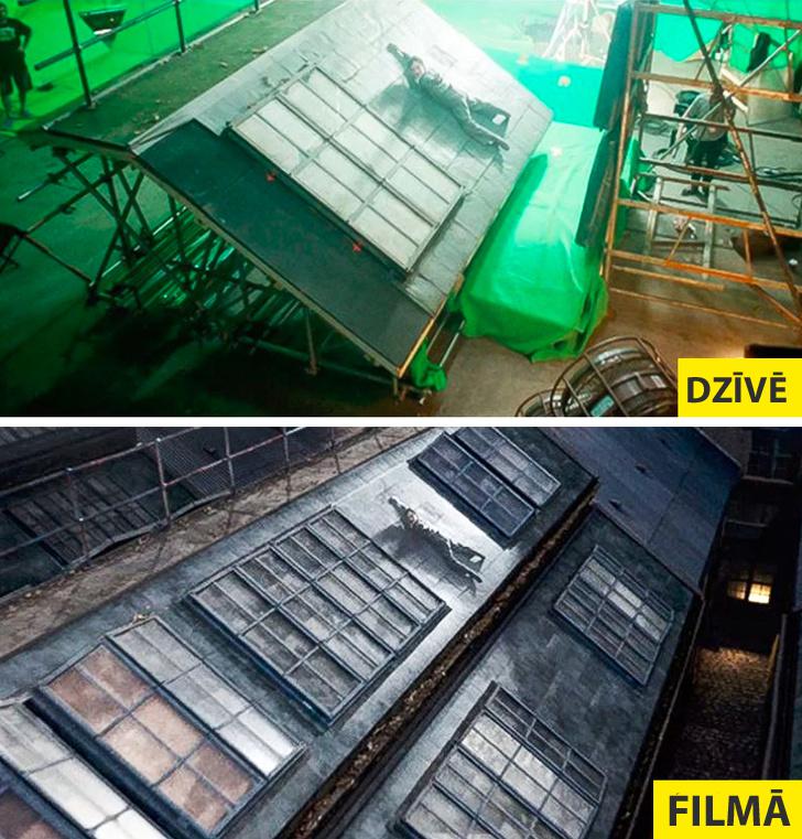 Pan Autors: matilde Slavenu filmu aizkadru foto «pirms» un «pēc» apstrādes ar specefektiem