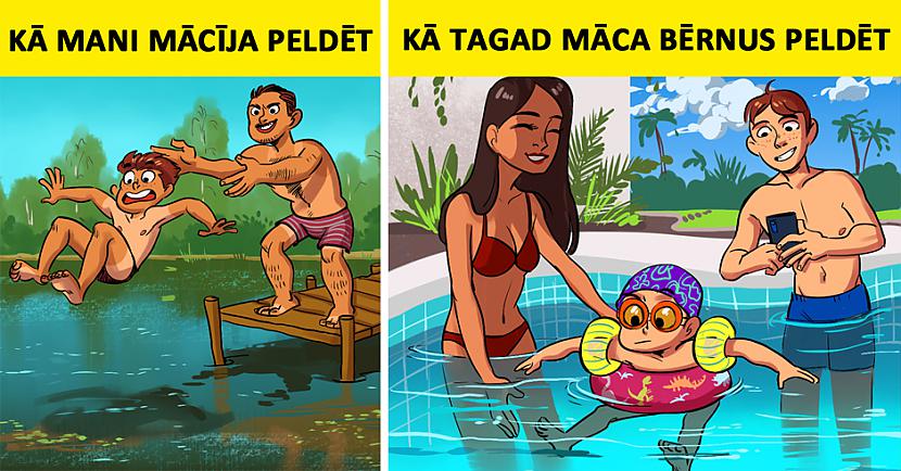 Lai gan mūsdienu bērniem... Autors: matilde 10 komiksi, kas parāda, cik ļoti ir mainījusies cilvēku dzīve pēdējo gadu laikā