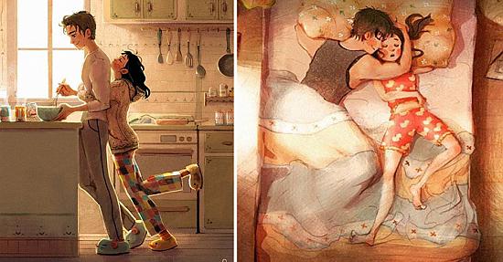 15 dzīvelīgas ilustrācijas, kas paskaidro, kur patiesībā slēpjas mīlestība