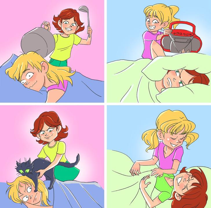 nbspKā arī vienmēr tiek... Autors: matilde 12 ilustrācijas, kurās perfekti attēlotas māsu attiecības