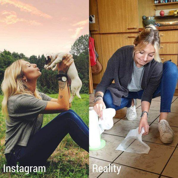 Autors: es tēvocis Divu paralēlu realitāšu kontrastu Instagram parāda meitene no Šveices
