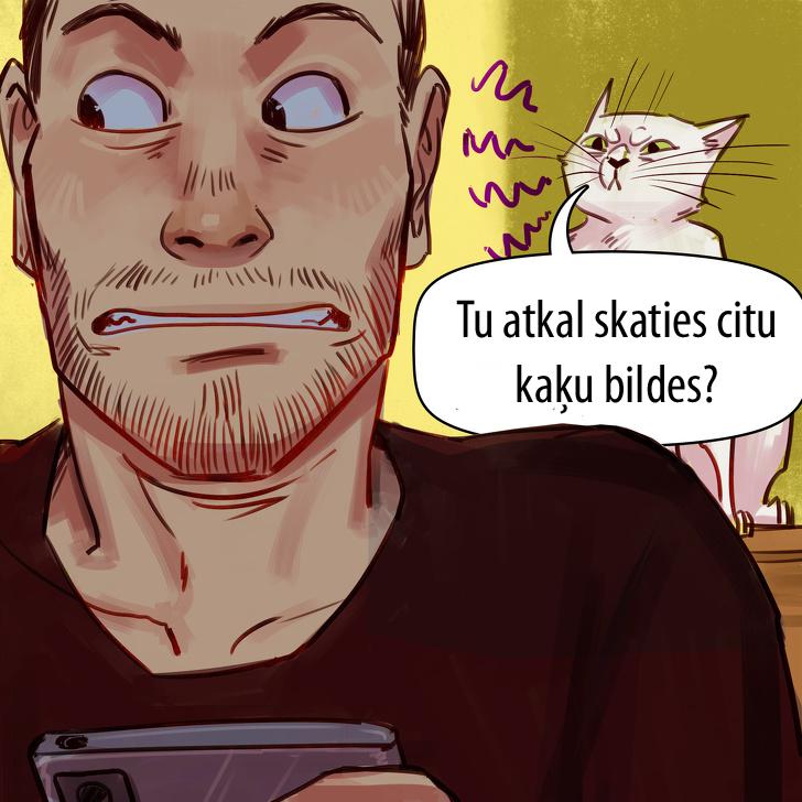 Autors: matilde Kā būtu, ja mājdzīvnieki spētu runāt ar cilvēkiem (11 komiksi)