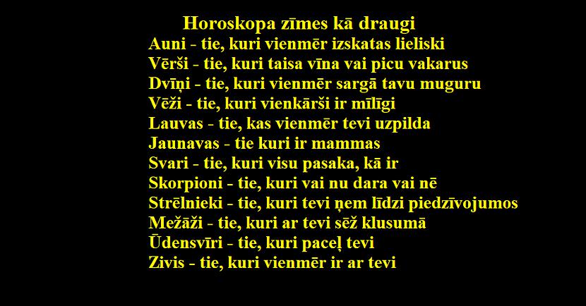 Autors: Latvian Revenger Raksturīgākās horoskopa zīmju iezīmes