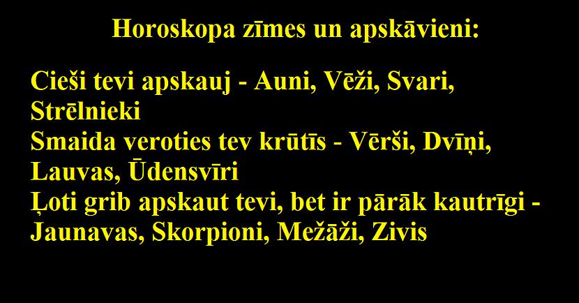 Autors: Latvian Revenger Raksturīgākās horoskopa zīmju iezīmes
