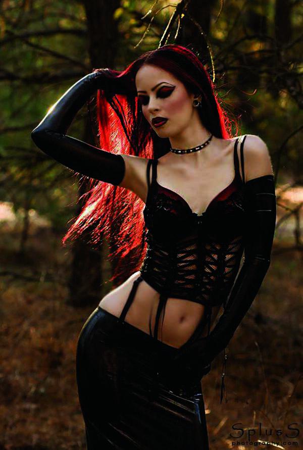 Wet sexy gothic sensual and