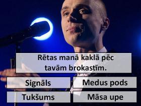 Tests: Vai atpazīsti Dona dziesmu pēc vienas rindiņas?