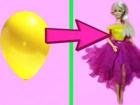 DIY Barbie Dresses with Balloons Making Easy No Sew Clothes for Barbies Creative