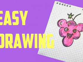 How to draw a cute grape