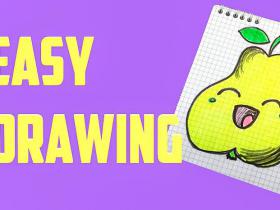 How to draw a cute pear