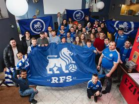 FK RFS fanu kluba atklāšanas gājiens par godu Latvijas virslīgas sākumam