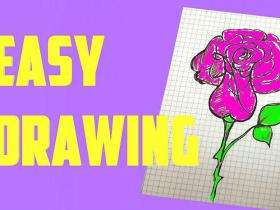 How to draw a cute rose