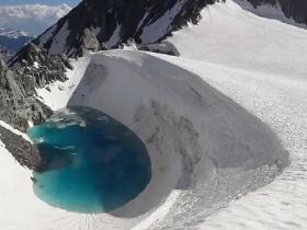 Globālā sasilšana? Alpos 3400 m augstumā ir izveidojies ezers